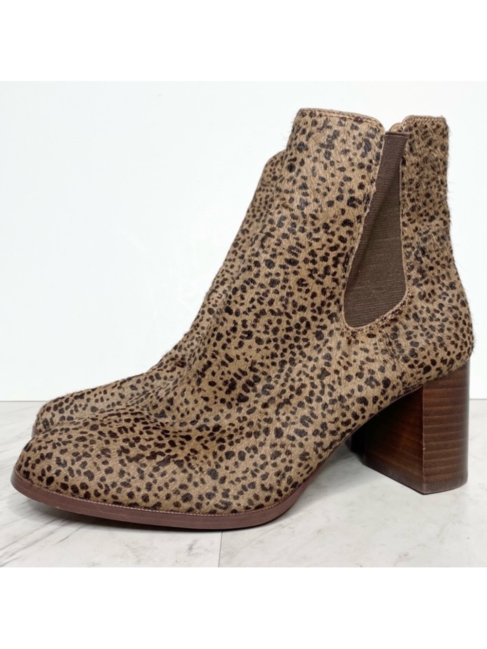 Madewell Laura Spotted Calf Hair Chelsea Boot 9.5